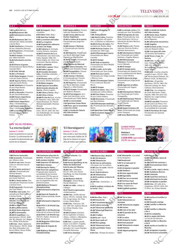 ABC MADRID 09-10-2025 página 71