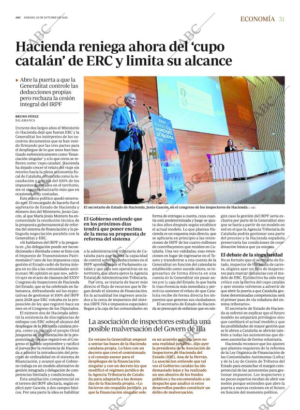 ABC MADRID 25-10-2025 página 31