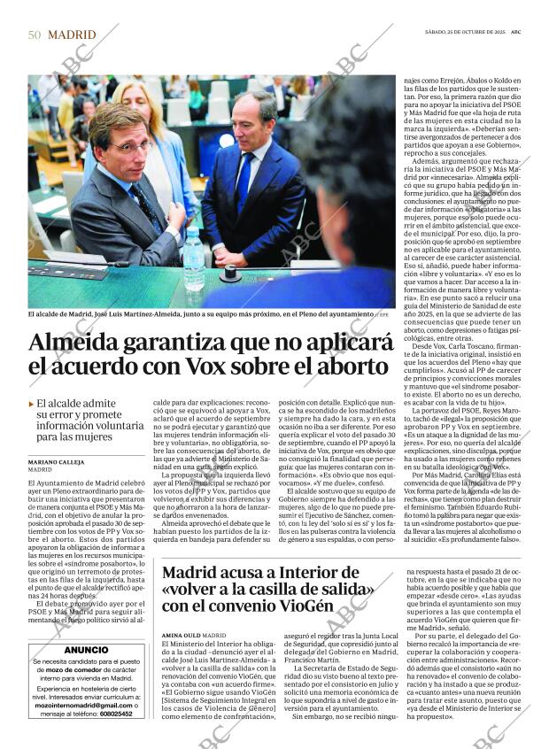 ABC MADRID 25-10-2025 página 50