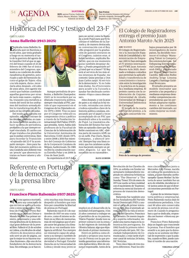 ABC MADRID 25-10-2025 página 54