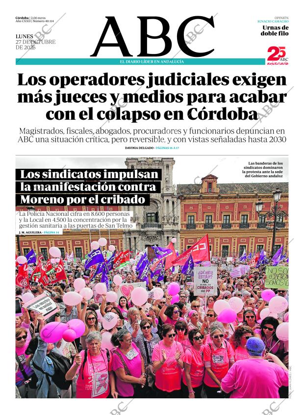 ABC CORDOBA 27-10-2025 página 1