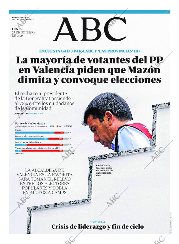 ABC MADRID 27-10-2025 página 1