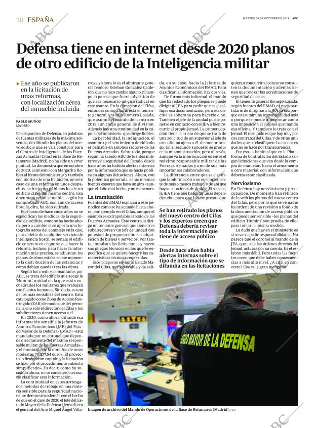 ABC MADRID 28-10-2025 página 20