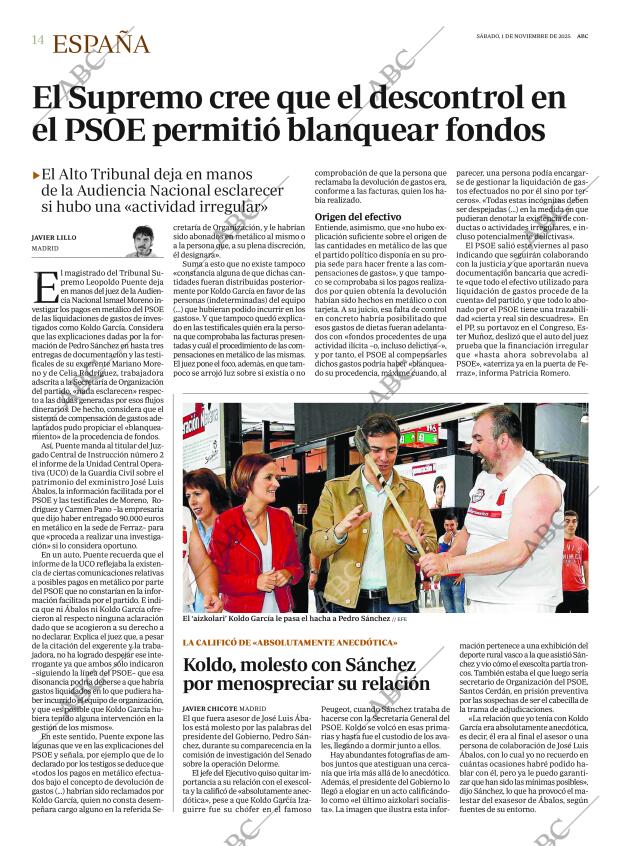 ABC MADRID 01-11-2025 página 14