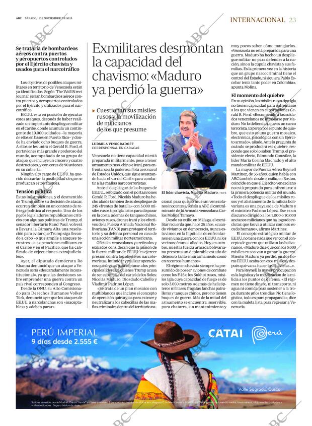 ABC MADRID 01-11-2025 página 23