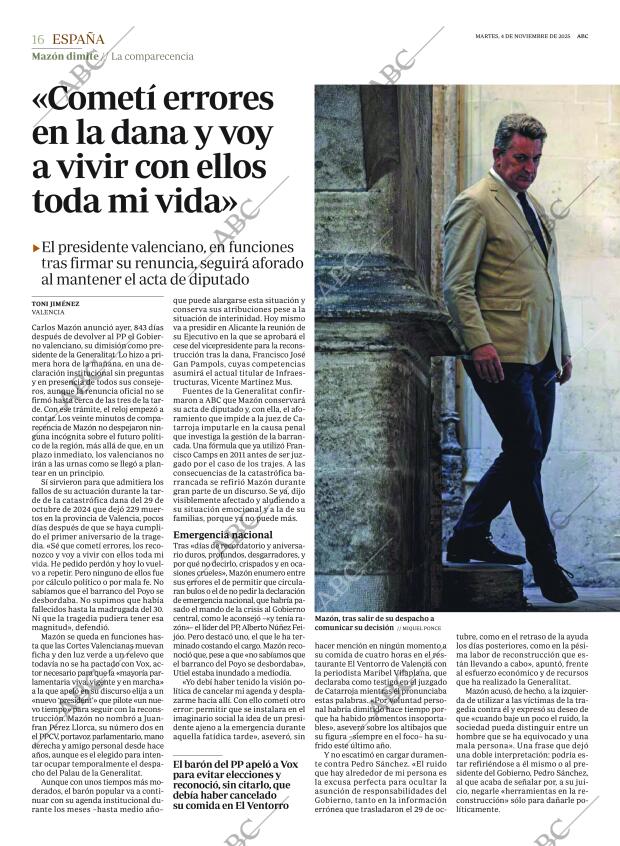 ABC MADRID 04-11-2025 página 16
