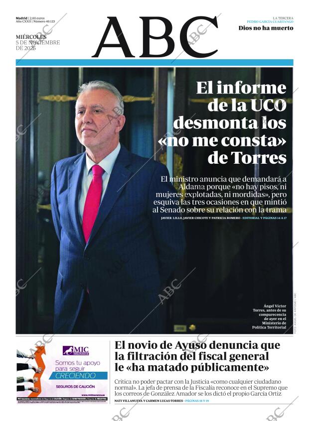 ABC MADRID 05-11-2025 página 1