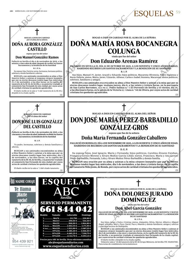ABC SEVILLA 05-11-2025 página 59