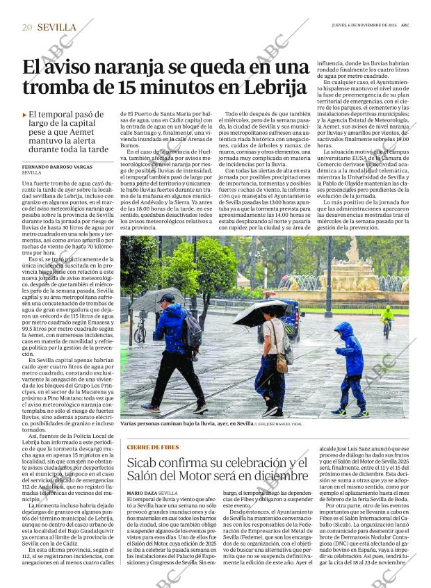 ABC SEVILLA 06-11-2025 página 20