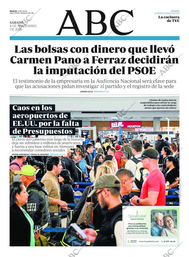 ABC MADRID 08-11-2025 página 1