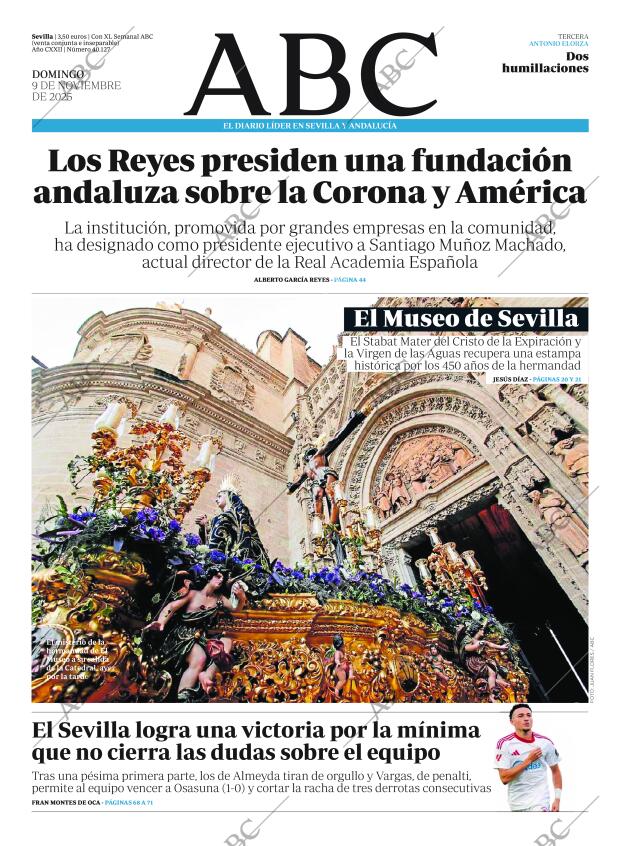 ABC SEVILLA 09-11-2025 página 1