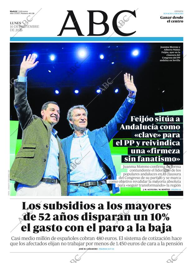 ABC MADRID 10-11-2025 página 1