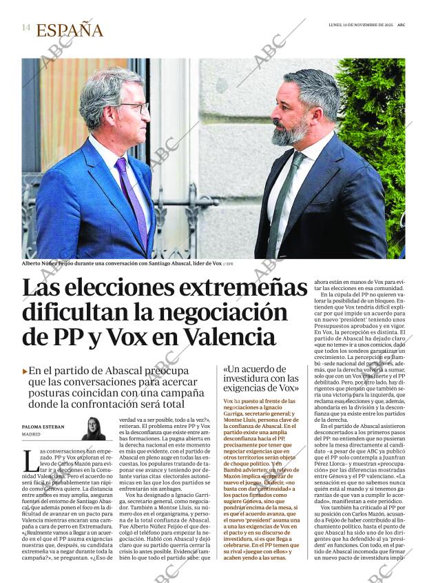ABC MADRID 10-11-2025 página 14