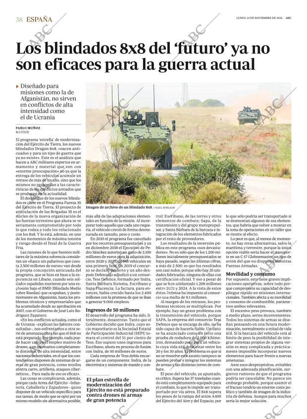 ABC SEVILLA 10-11-2025 página 38