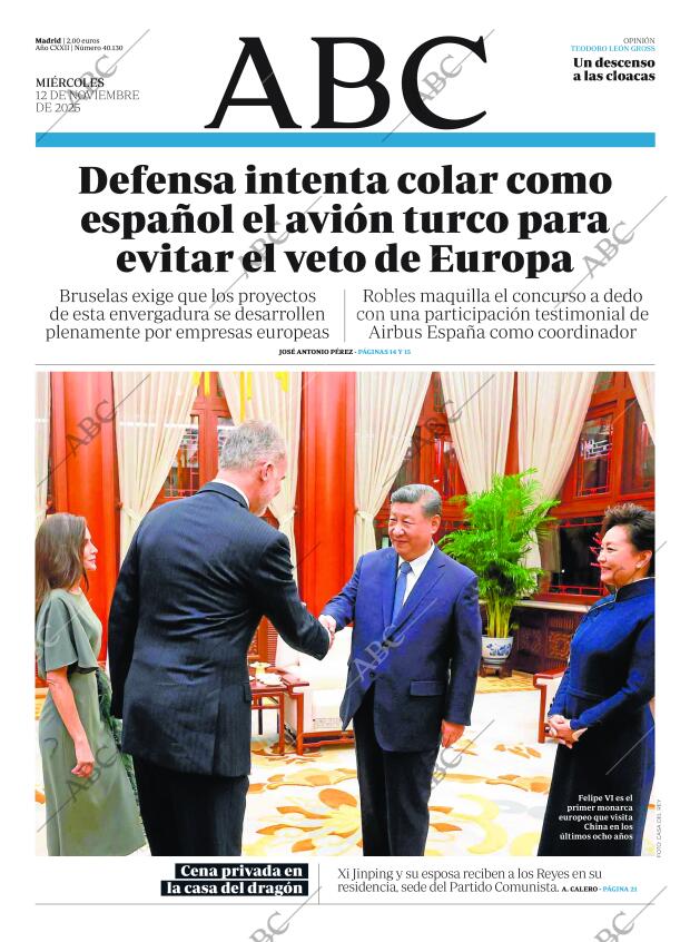 ABC MADRID 12-11-2025 página 1