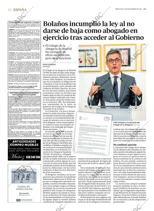ABC MADRID 12-11-2025 página 20