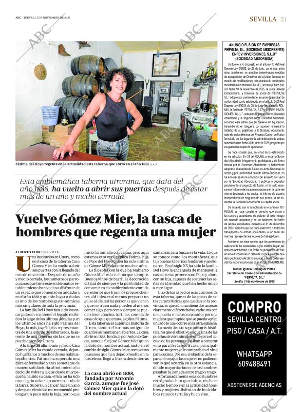 ABC SEVILLA 13-11-2025 página 21