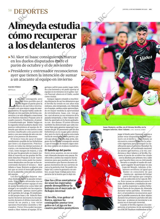 ABC SEVILLA 13-11-2025 página 58