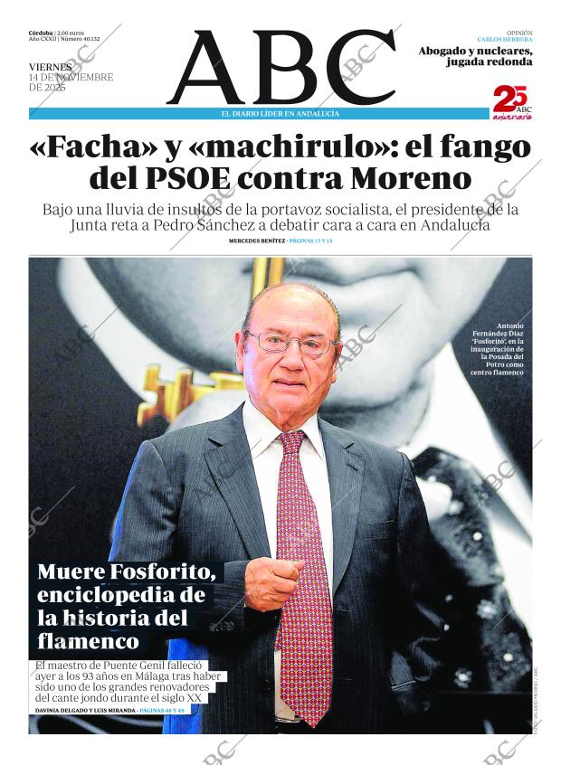 ABC CORDOBA 14-11-2025 página 1