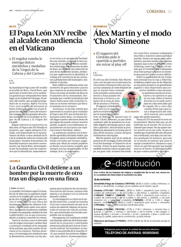 ABC CORDOBA 14-11-2025 página 23