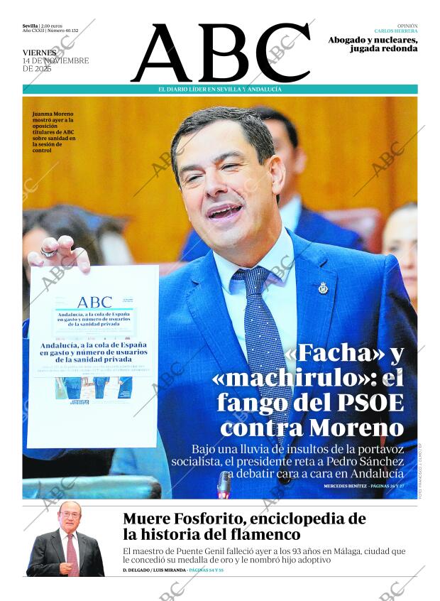 ABC SEVILLA 14-11-2025 página 1