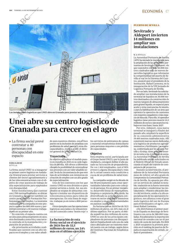 ABC SEVILLA 14-11-2025 página 47