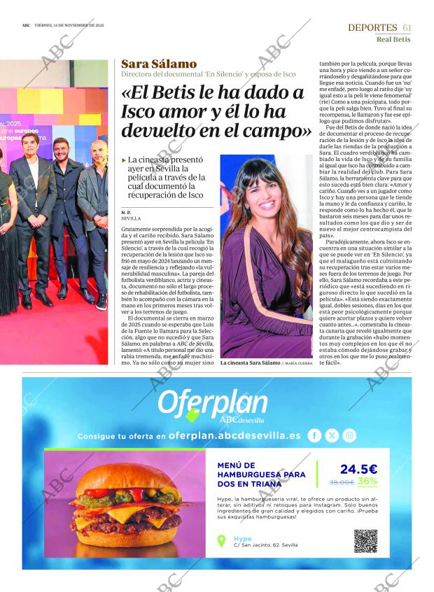 ABC SEVILLA 14-11-2025 página 61