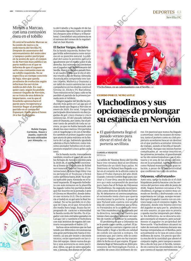ABC SEVILLA 14-11-2025 página 63