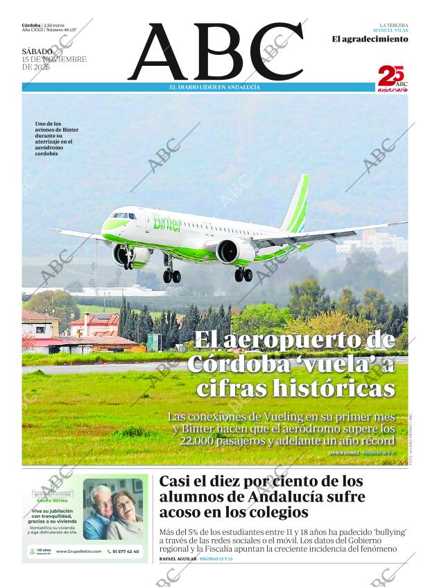 ABC CORDOBA 15-11-2025 página 1