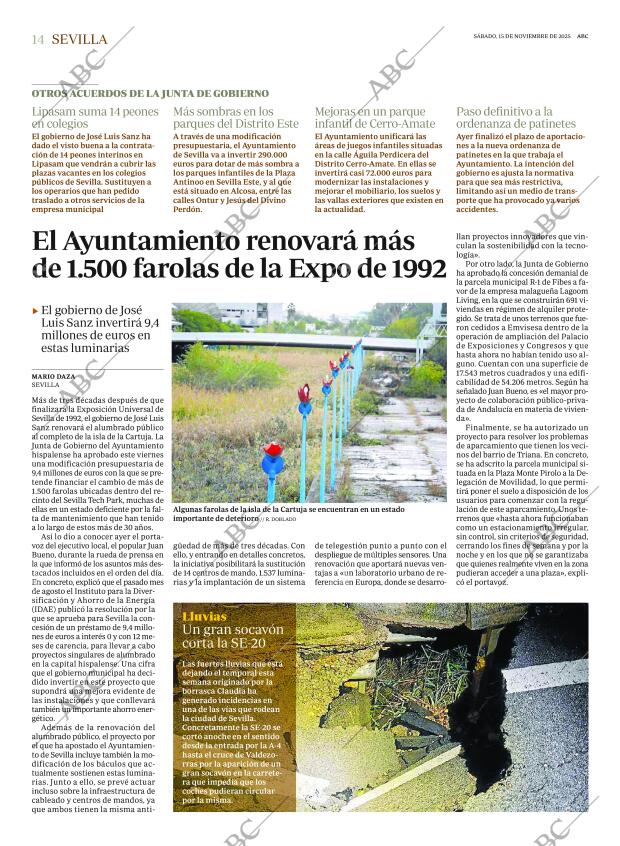 ABC SEVILLA 15-11-2025 página 14