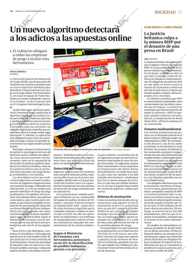ABC SEVILLA 15-11-2025 página 57