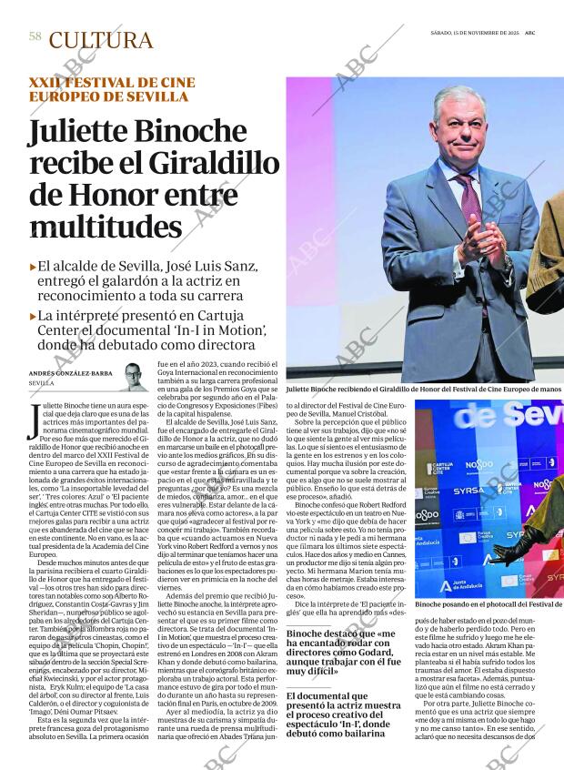 ABC SEVILLA 15-11-2025 página 58