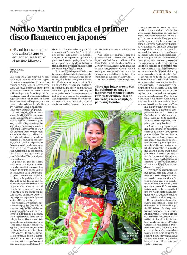 ABC SEVILLA 15-11-2025 página 61