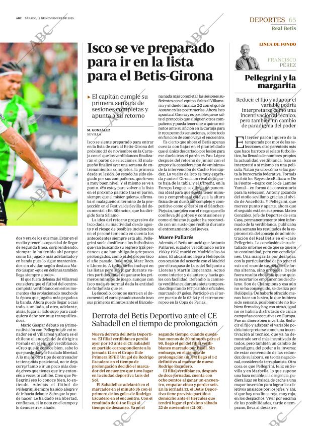 ABC SEVILLA 15-11-2025 página 65