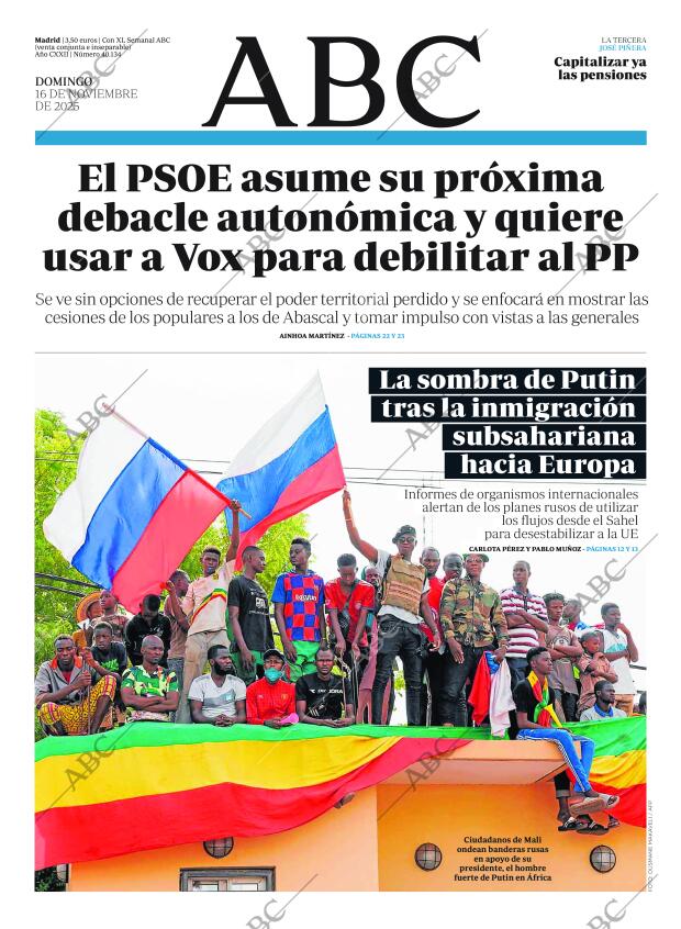 ABC MADRID 16-11-2025 página 1