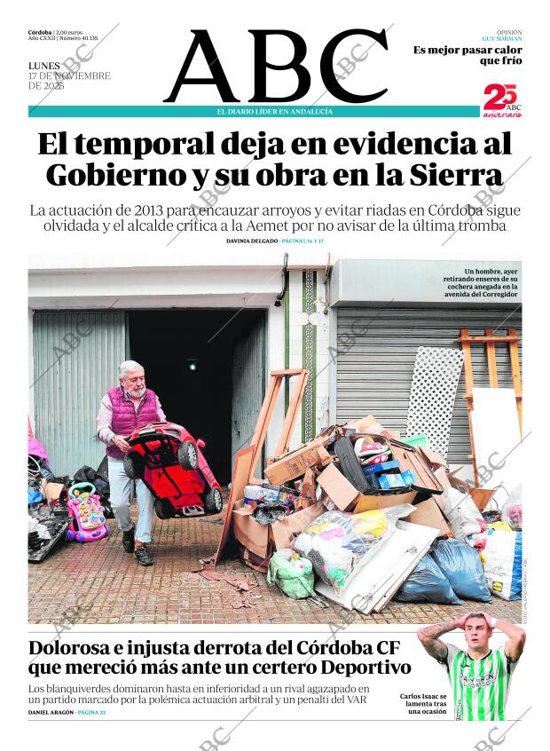 ABC CORDOBA 17-11-2025 página 1