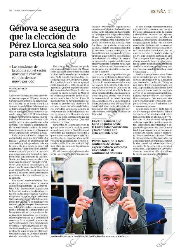 ABC MADRID 17-11-2025 página 21