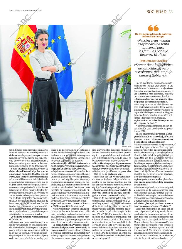 ABC MADRID 17-11-2025 página 33