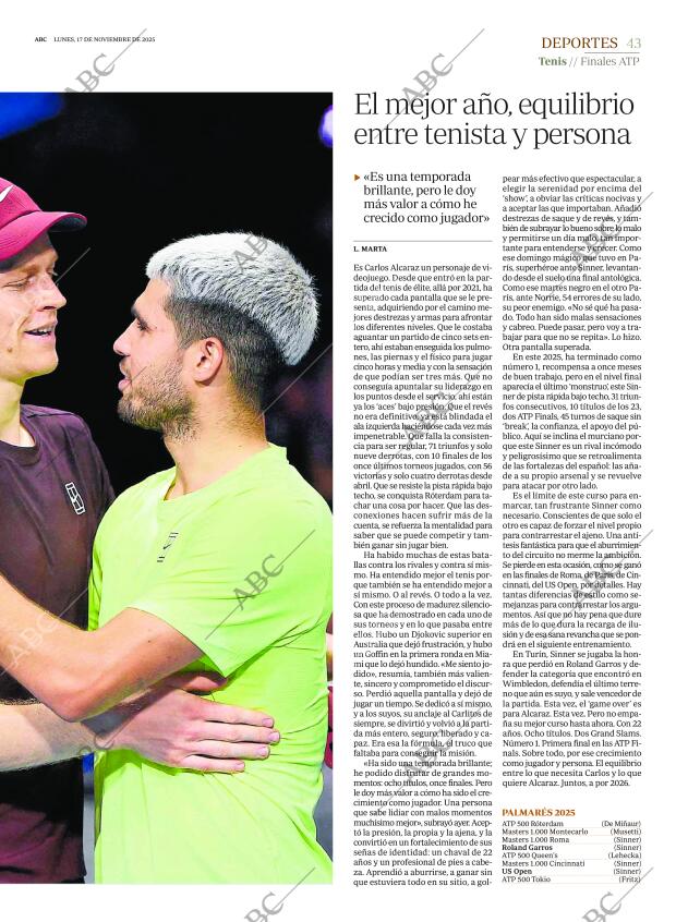 ABC MADRID 17-11-2025 página 43