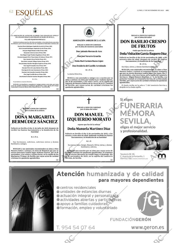 ABC SEVILLA 17-11-2025 página 62