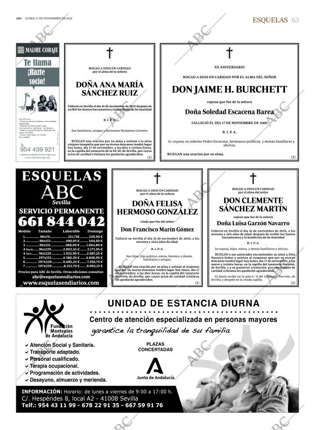 ABC SEVILLA 17-11-2025 página 63