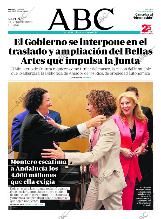 ABC CORDOBA 18-11-2025 página 1