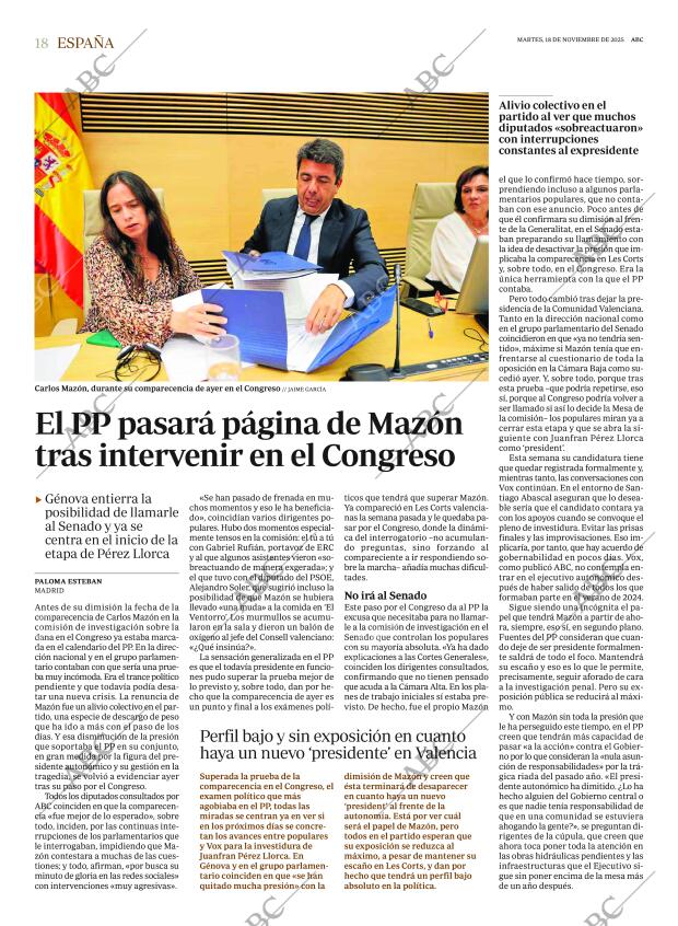 ABC MADRID 18-11-2025 página 18