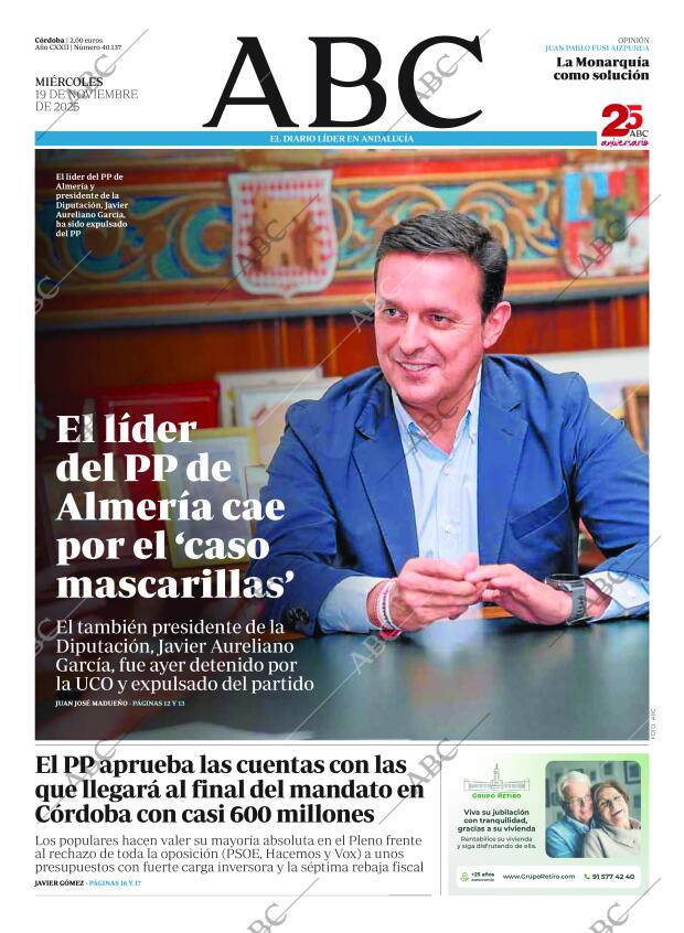 ABC CORDOBA 19-11-2025 página 1