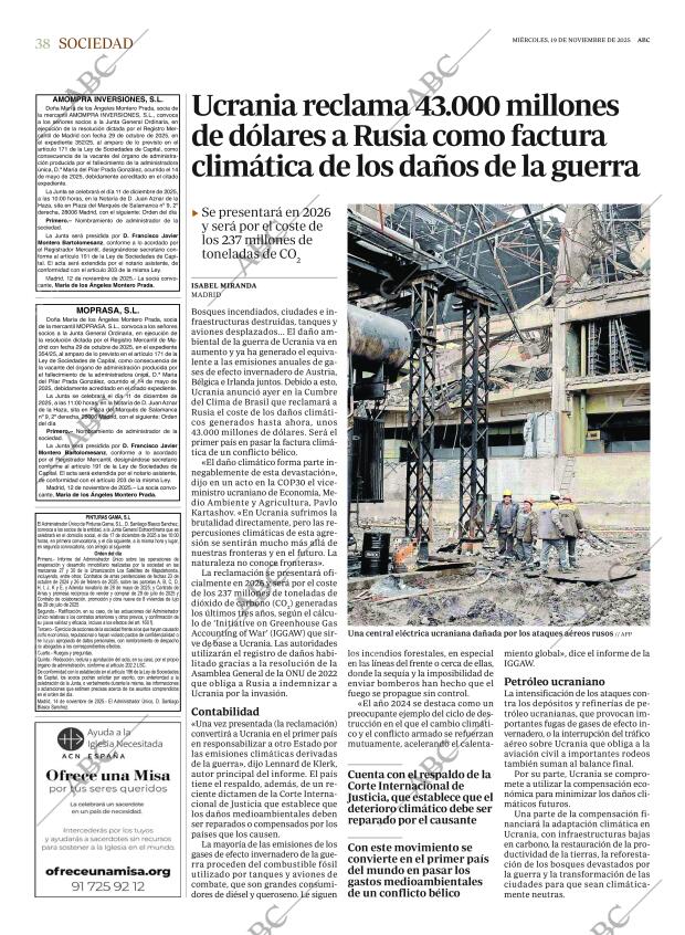ABC MADRID 19-11-2025 página 38