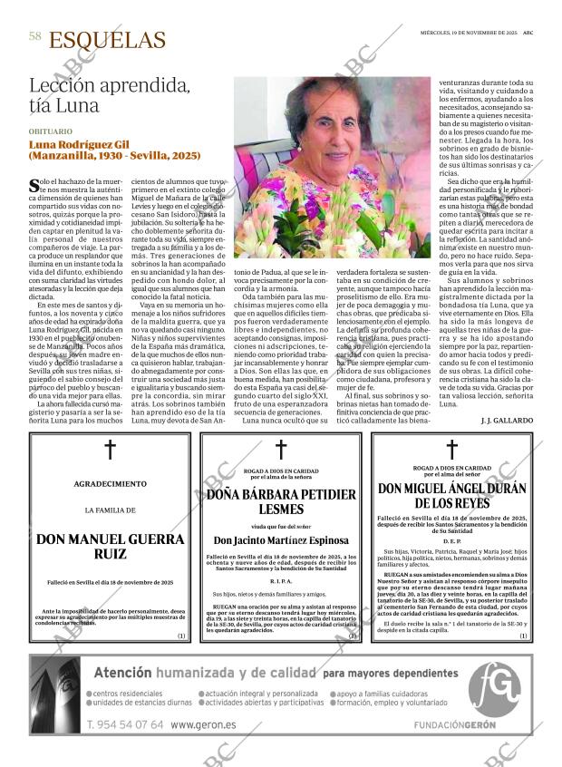 ABC SEVILLA 19-11-2025 página 58