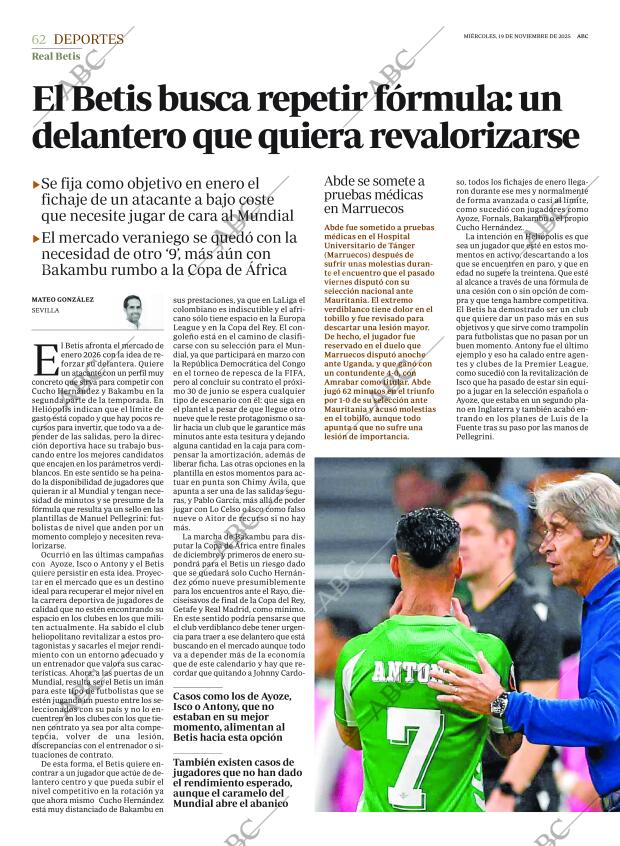 ABC SEVILLA 19-11-2025 página 62
