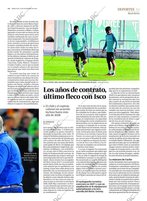 ABC SEVILLA 19-11-2025 página 63