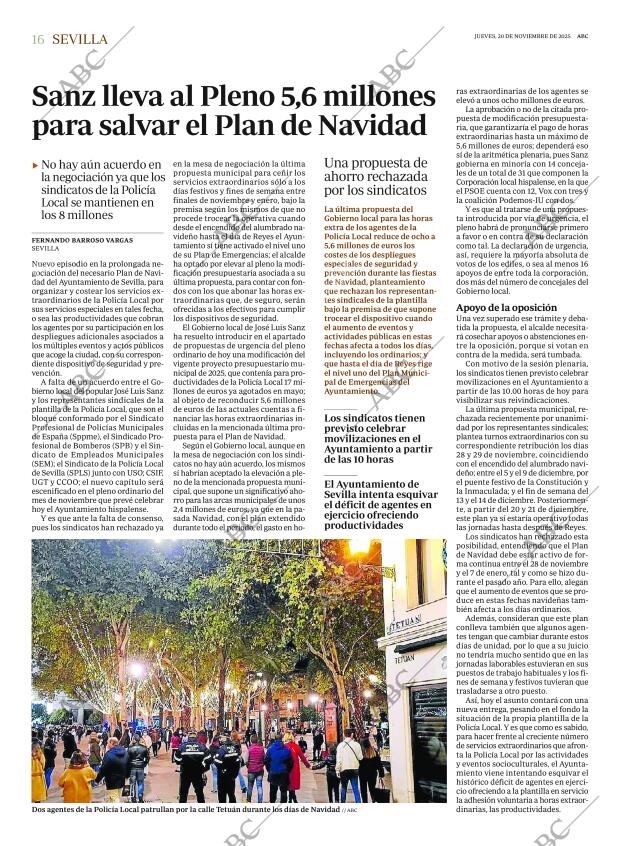 ABC SEVILLA 20-11-2025 página 16