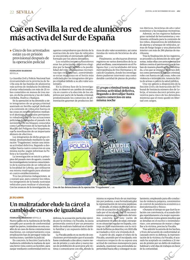 ABC SEVILLA 20-11-2025 página 22